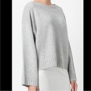 Vince Boxy Cashmere Pullover in Heather Grey